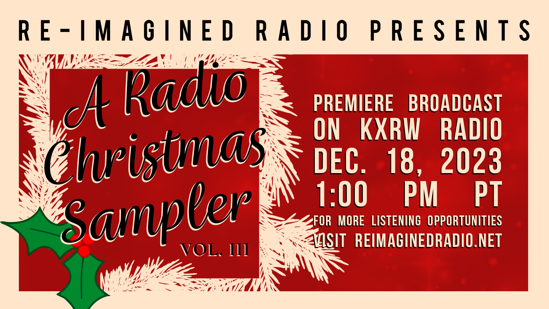 Radio Christmas Sampler Vol. 3 landscape poster 2023