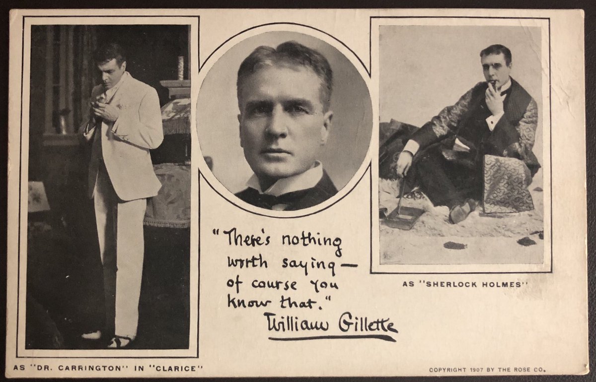 William Gillette postcard